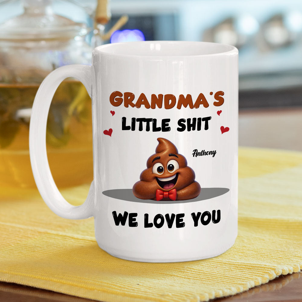 Custom Christmas & Birthday Gift For Grandma • Grandma Little Shits - Personalized Coffee Mug