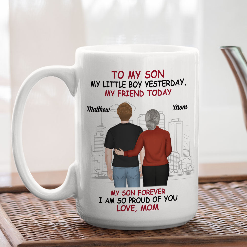 Custom Father's Day Gift For Son • Always My Son Forever Proud - Personalized Coffee Mug
