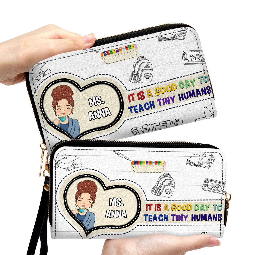 Teaching Tiny Humans Is Rewarding - Personalized Leather Wallet