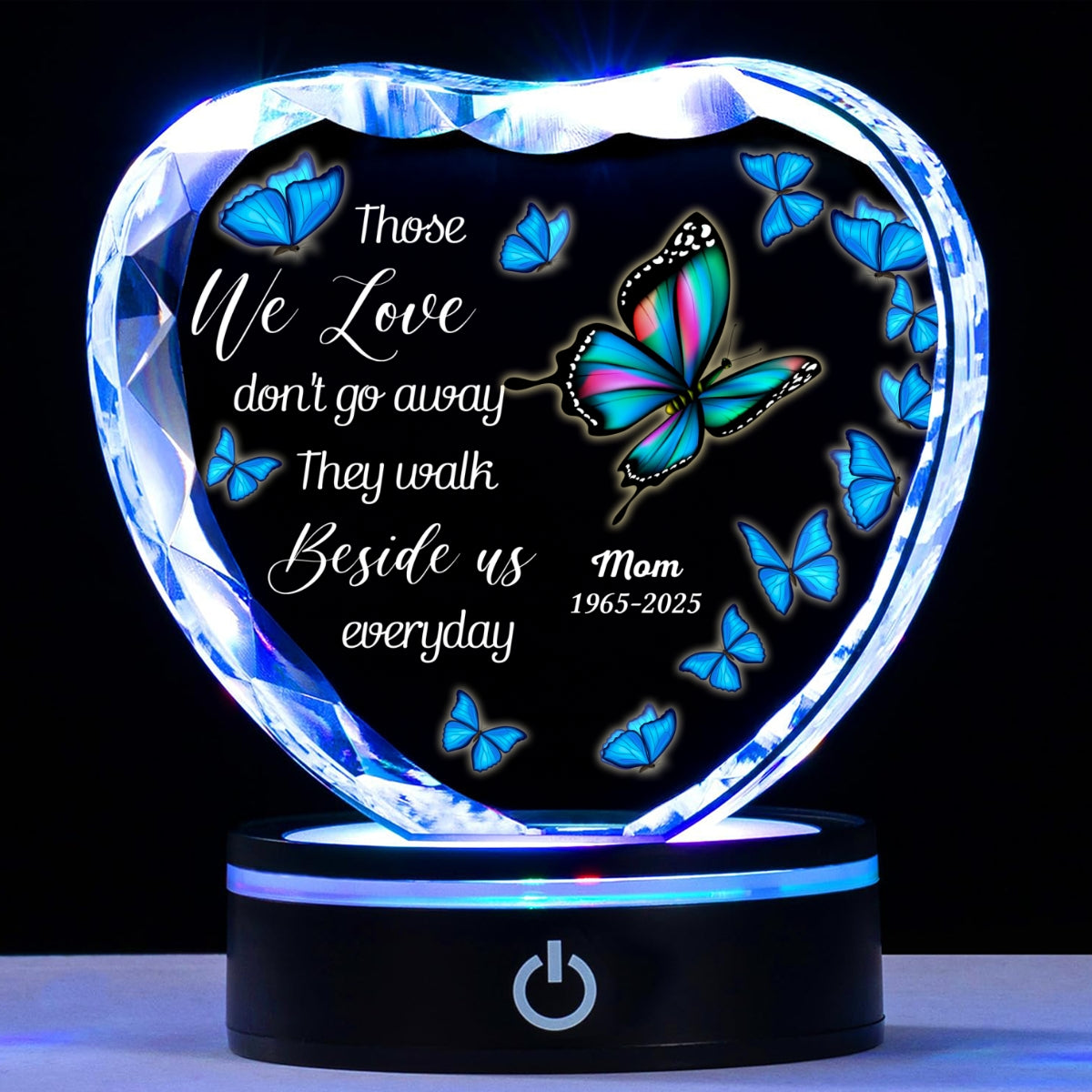 Beside Us Everyday - Personalized Crystal Led Light