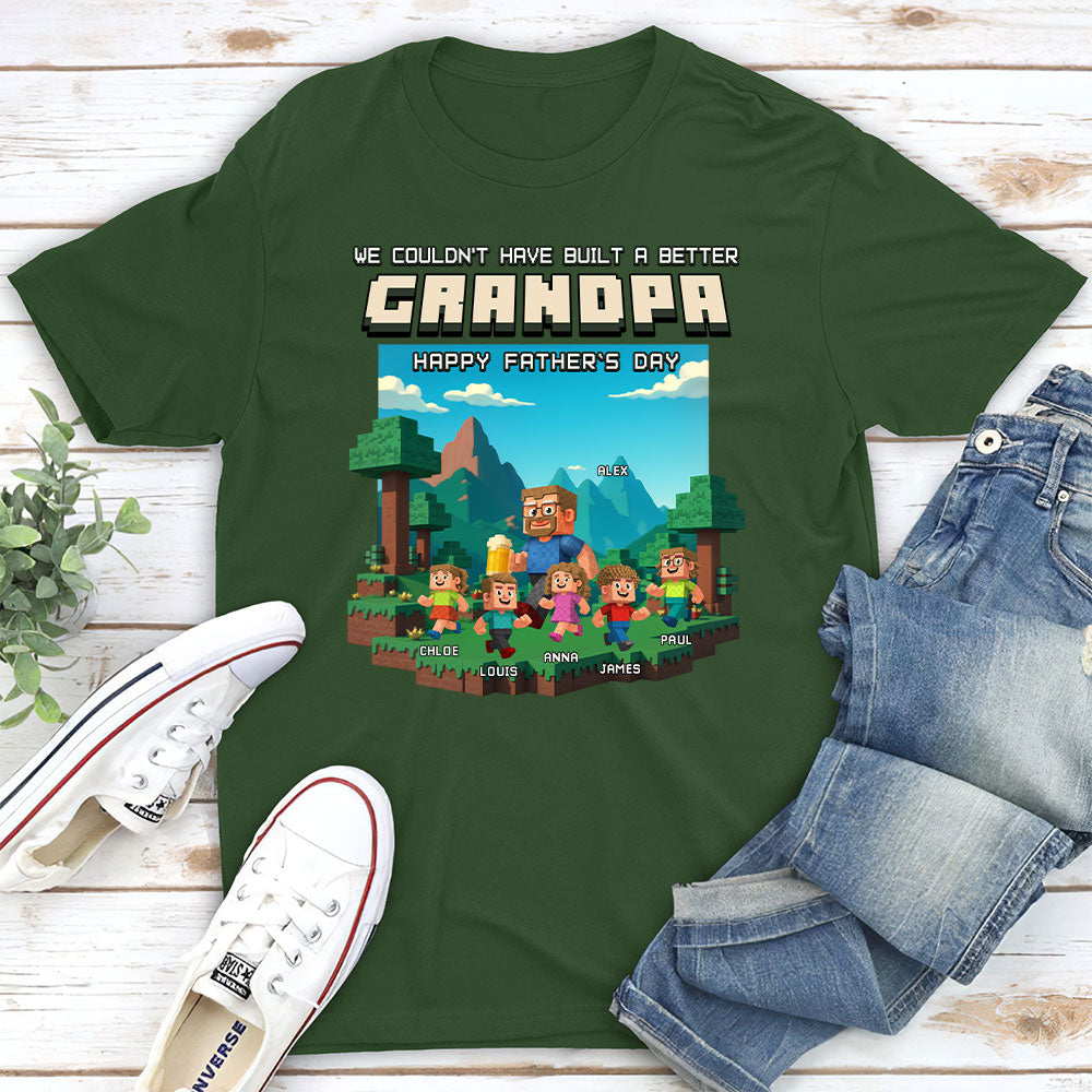 Custom Father's Day, Special Gift for Dad & Grandpa • Built A Better Grandpa - Personalized Shirt