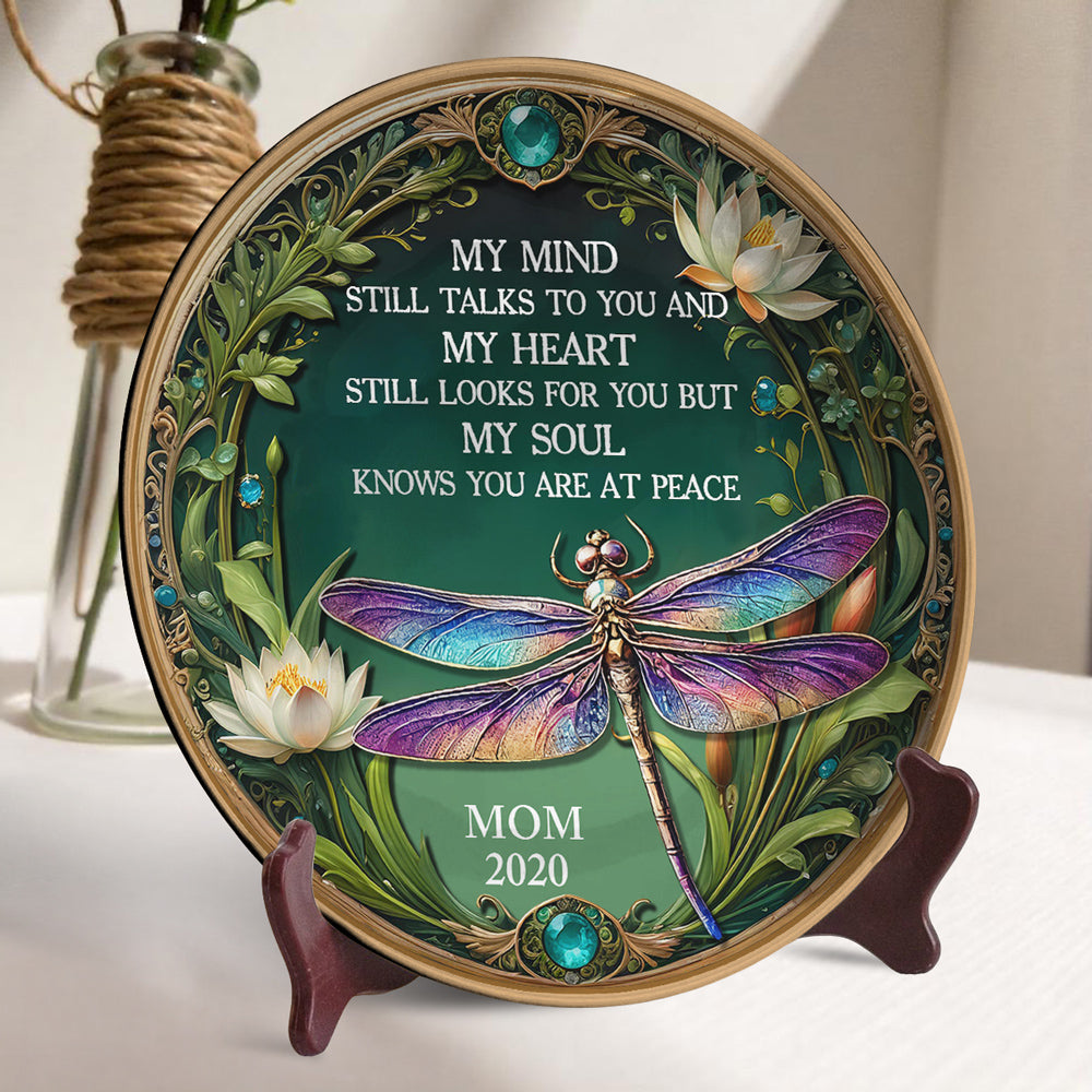 My Mind My Heart My Soul Dragonfly - Personalized Plate