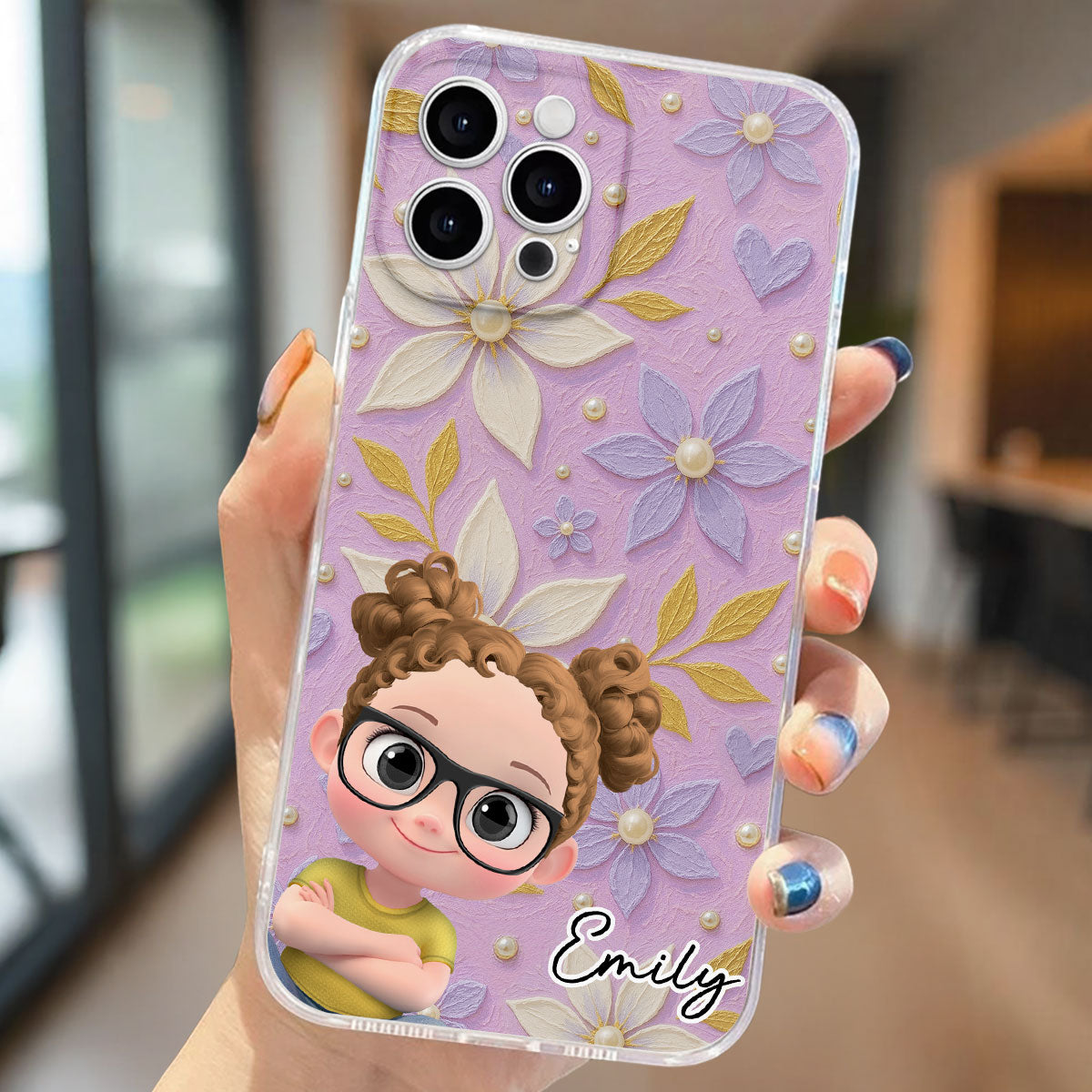 Purple Grandma - Personalized 3D Effect Phone Case