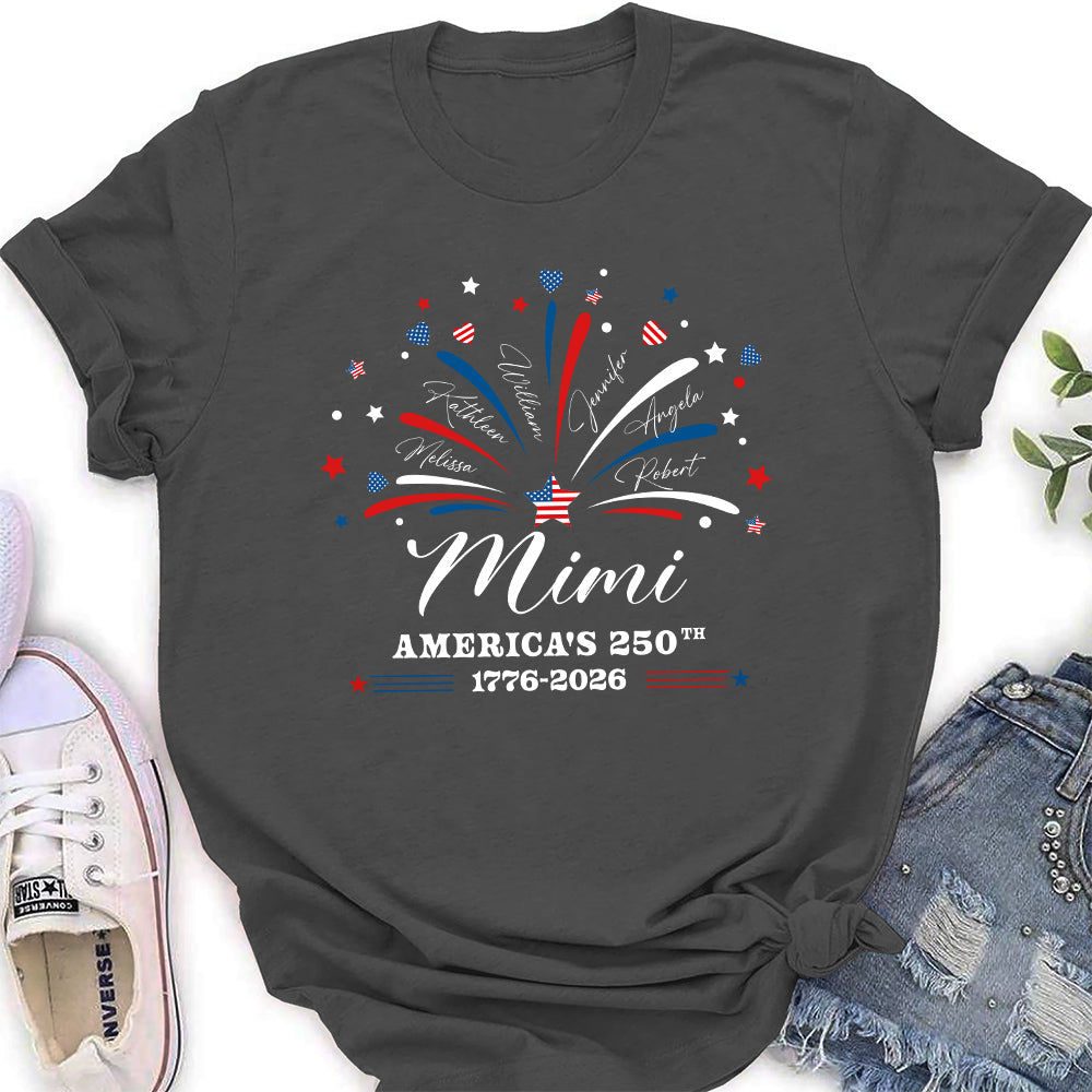 Custom Christmas & Birthday Gift for Grandma • Mimi America 250th Anniversary - Personalized Shirt