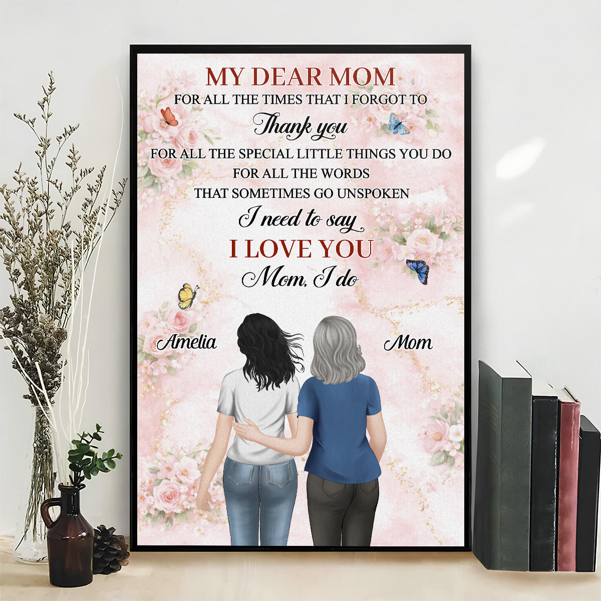 My Dear Mom - Personalized Poster