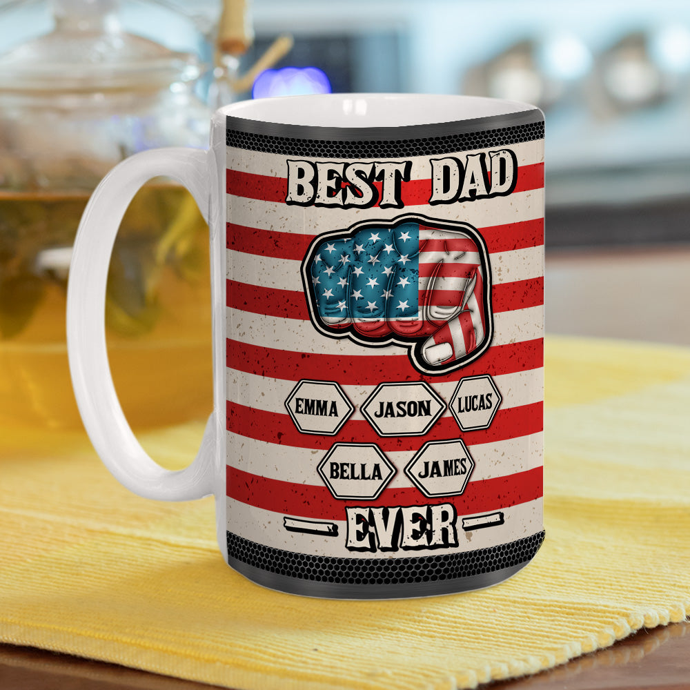 Custom Father's Day, Special Gift for Dad & Grandpa • Strongest Dad - Personalized 3D Inflated Effect Mug