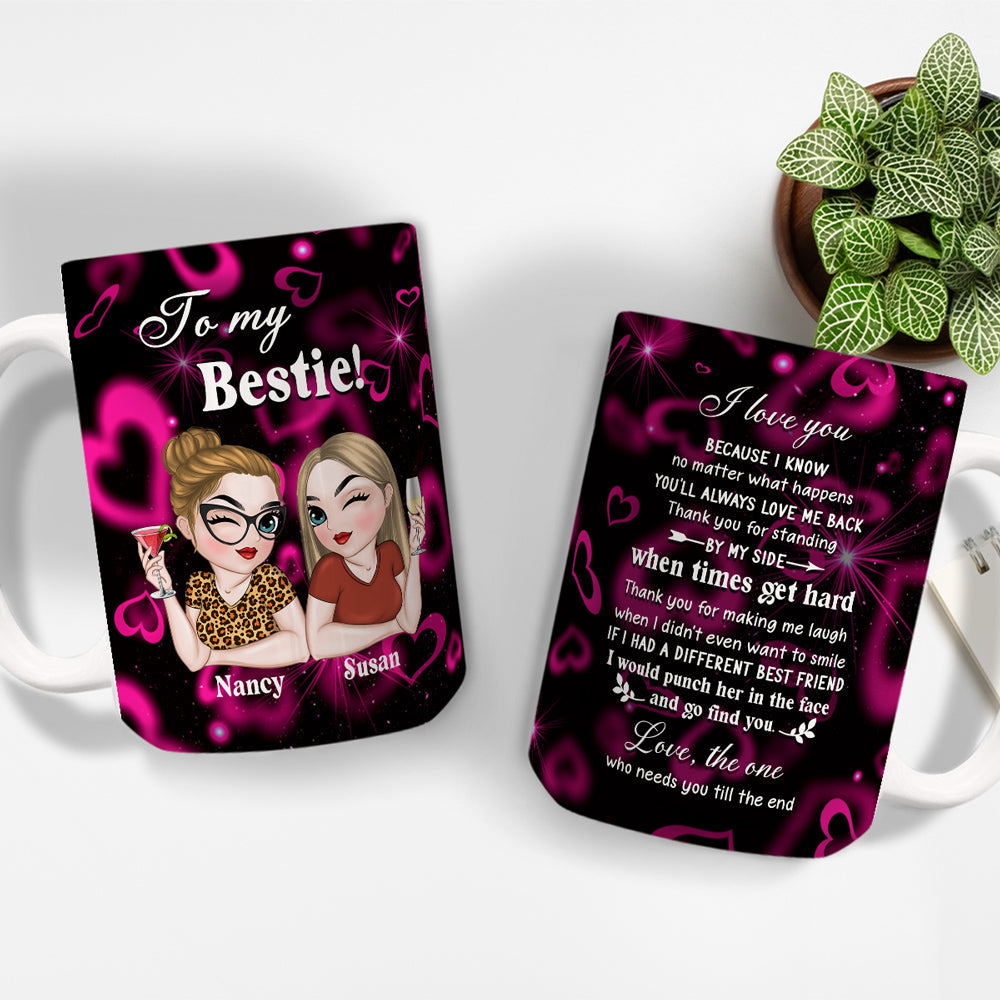 Custom Best Friend, Christmas & Birthday Friendship Keepsake Gift • No Matter What Happens - Personalized Coffee Mug