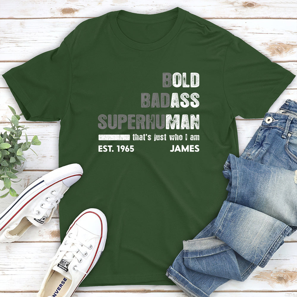 Custom Father's Day, Special Gift for Dad & Grandpa • The Bold Badass One - Personalized Shirt