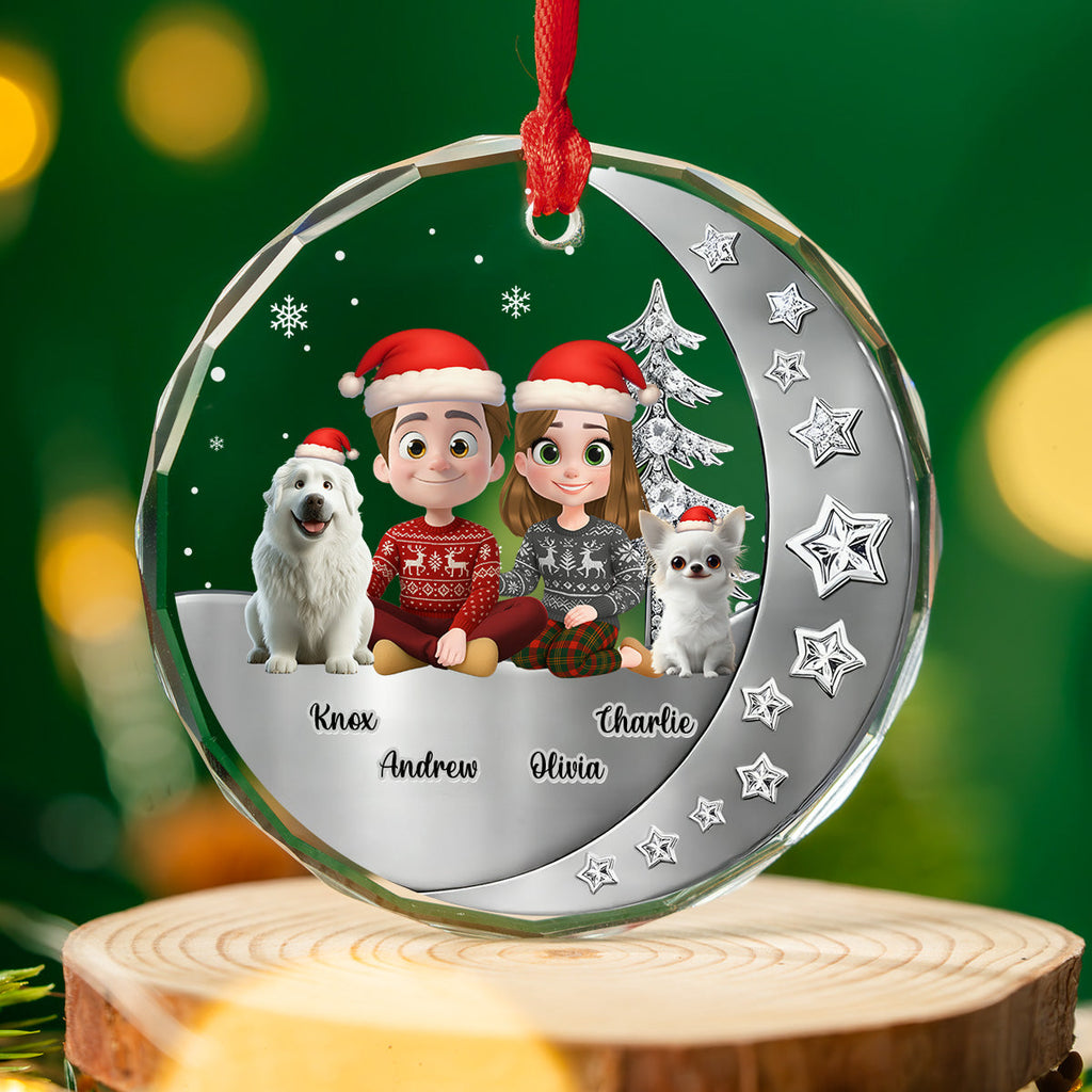 Custom Keepsake Christmas Ornament •  Beside Each Other - Personalized 3D Effect Glass Ornament