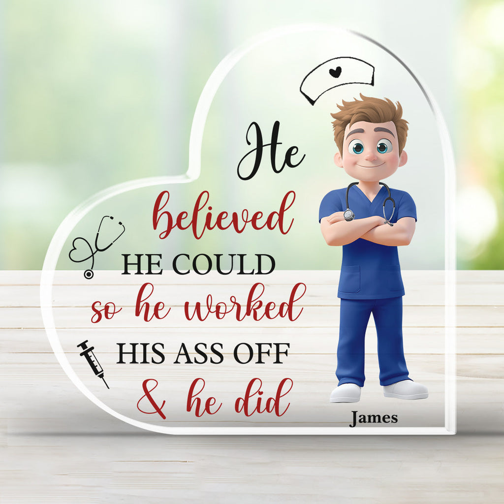 Custom Decor for Mom, Special Gift for Mother • Proud Nurses - Personalized Acrylic Plaque