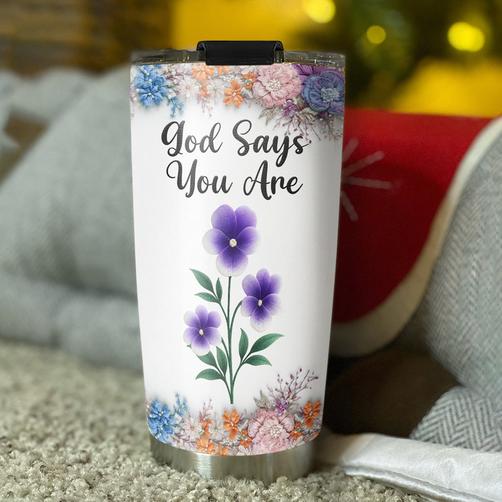 Custom Christmas Birthday Gifts For Granddaughter, Daughter • Words Of Promise - Personalized Tumbler