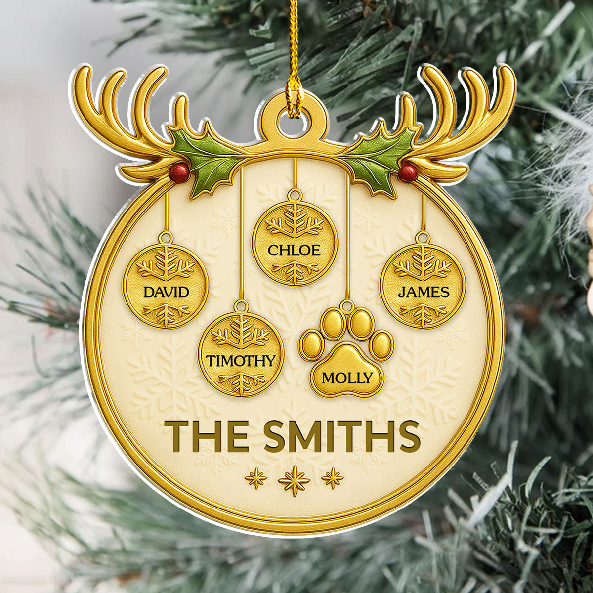 Custom Family Ornament, Christmas Gift for Family Members •  Holiday Family - Personalized Acrylic Ornament