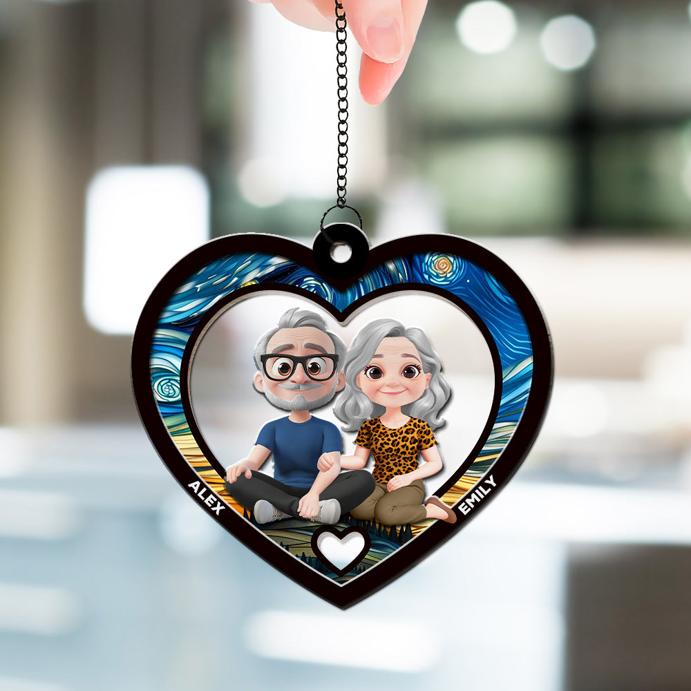 Custom Couple Hanging Decor, Anniversary Valentine's Day Gifts • You And Me Always Together - Personalized Suncatcher