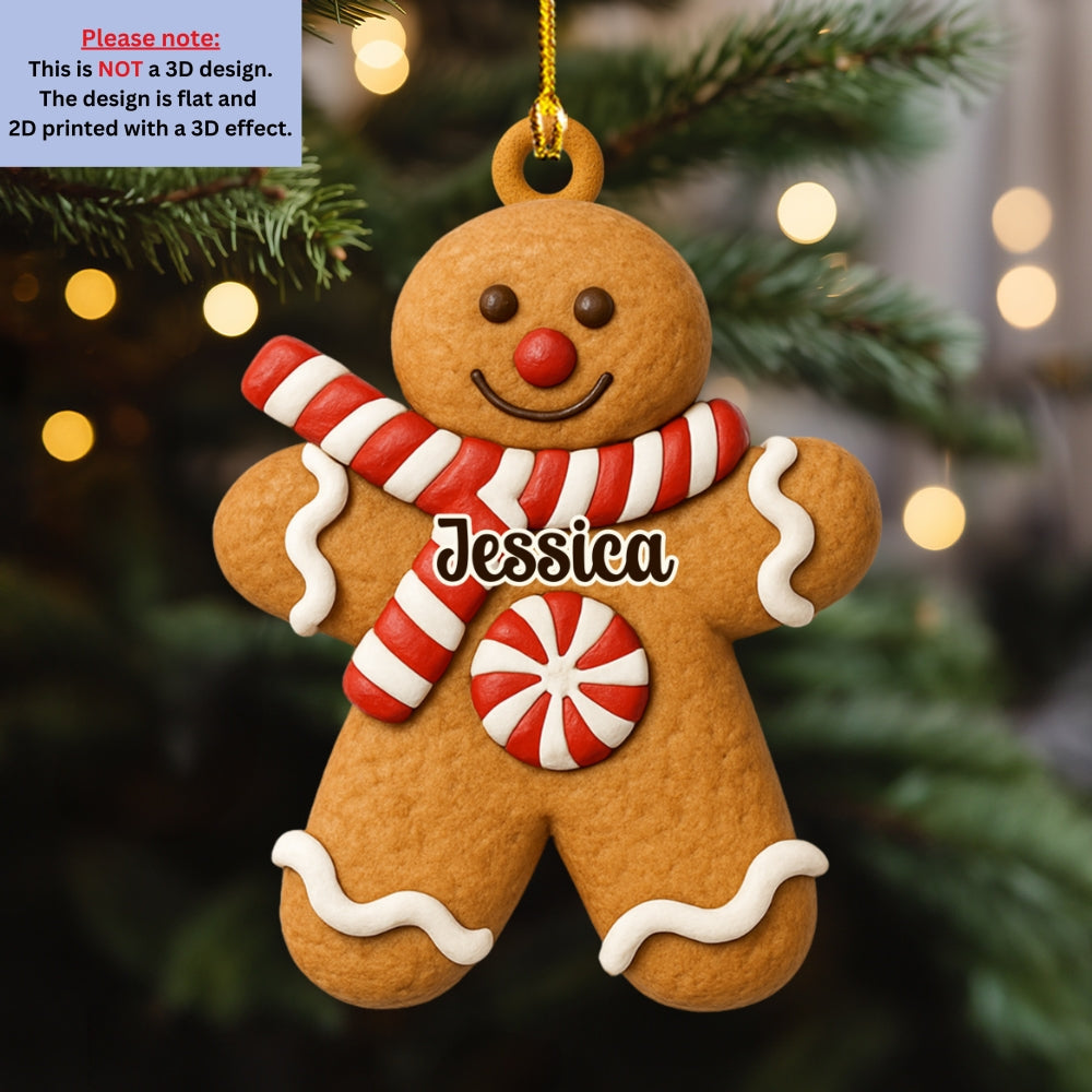 Custom Family Ornament, Christmas Gift for Family Members •  Gingerbread Cutie Crew - Personalized Acrylic Ornament