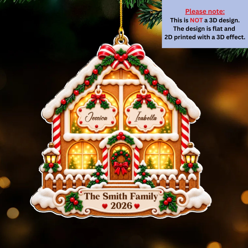 Custom Family Ornament, Christmas Gift for Family Members •  Holiday Window Gallery - Personalized Acrylic Ornament