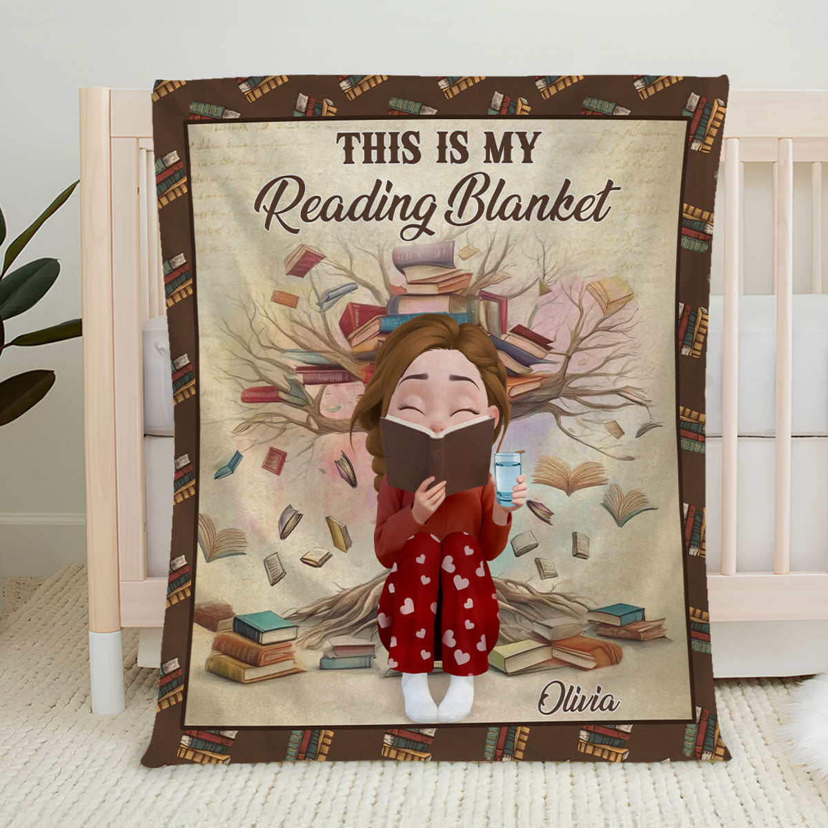 This is My Reading Blanket - Personalized Fleece Blanket