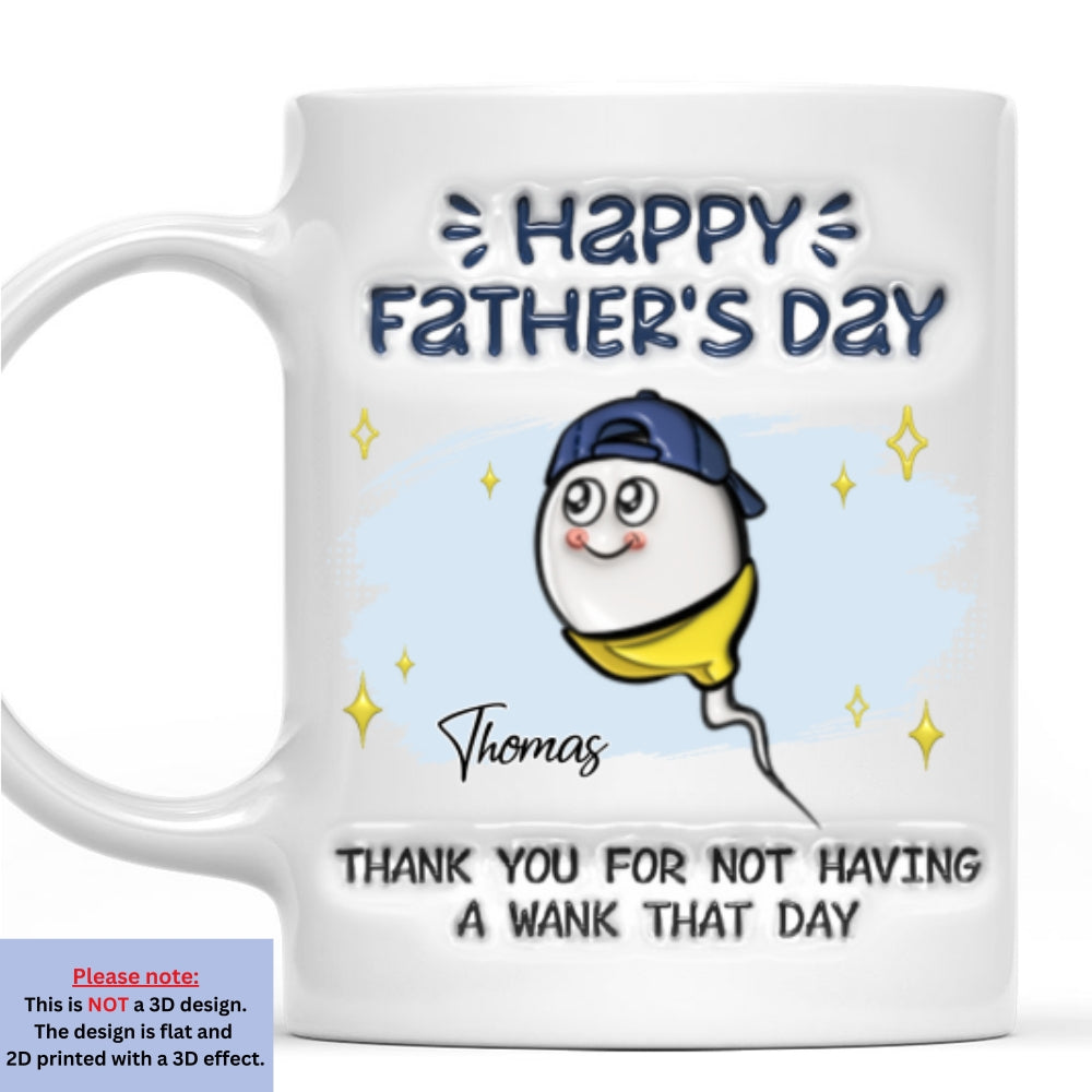 Custom Father's Day, Special Gift for Dad & Grandpa • Thanks Dad - Personalized 3D Inflated Effect Mug