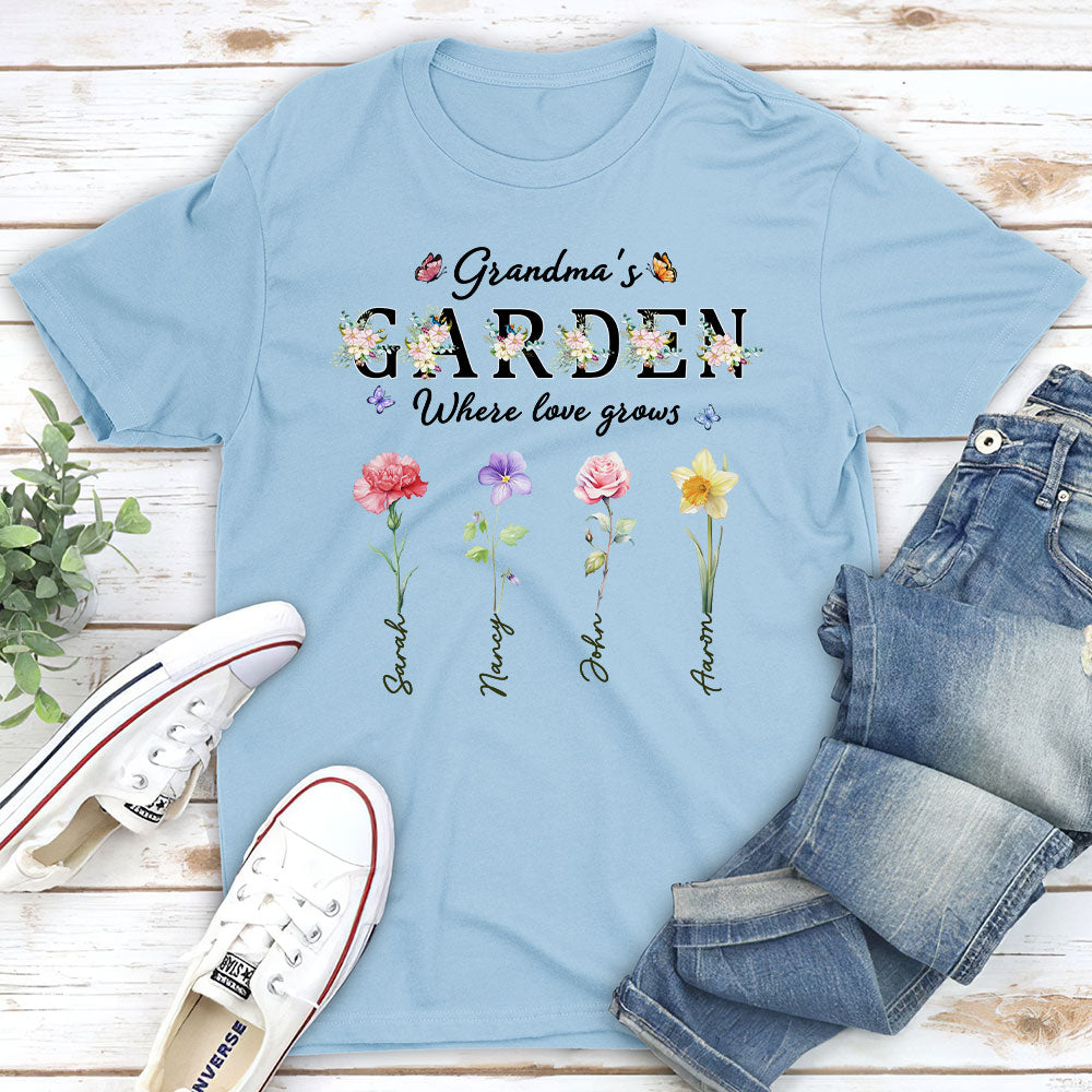 Custom Christmas & Birthday Gift for Grandma • Grandma Garden - Personalized Shirt