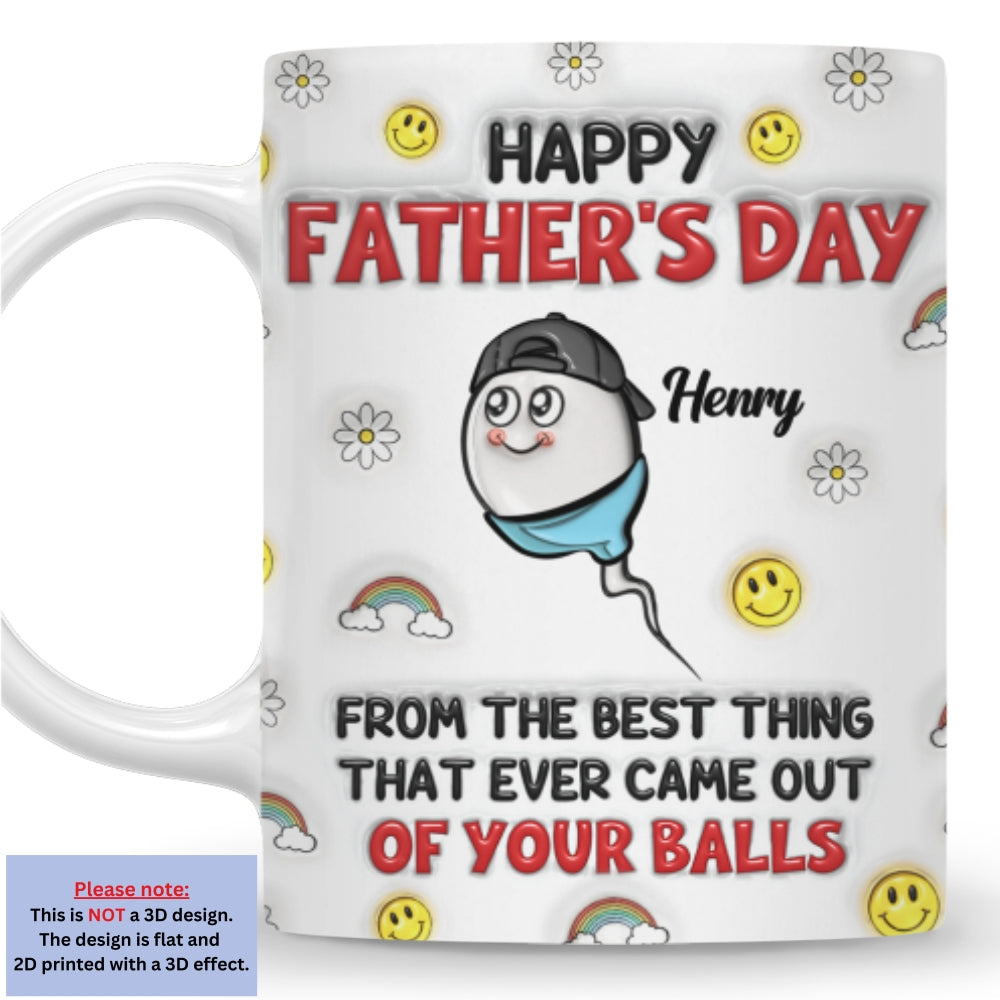 Custom Anniversary Keepsake Gifts For Couple • The Best Thing Came Out - Personalized 3D Inflated Effect Mug