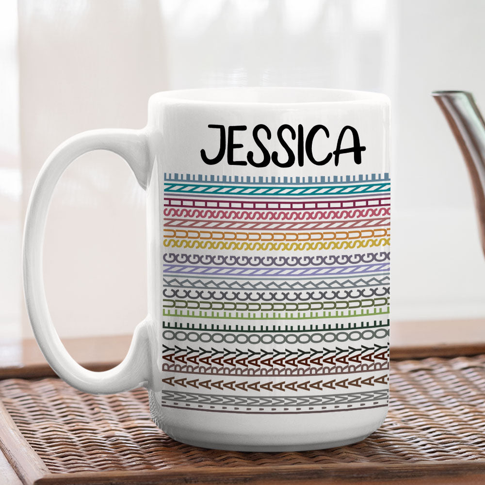 Custom Hidden Message Mug, Funny Gag Gift for Coworker Friend Girlfriend • Happiness Hits Like A Truck - Personalized Coffee Mug