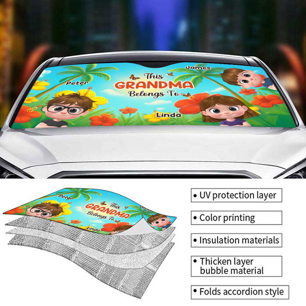 Grandkids Summertime - Personalized Car Sunshade