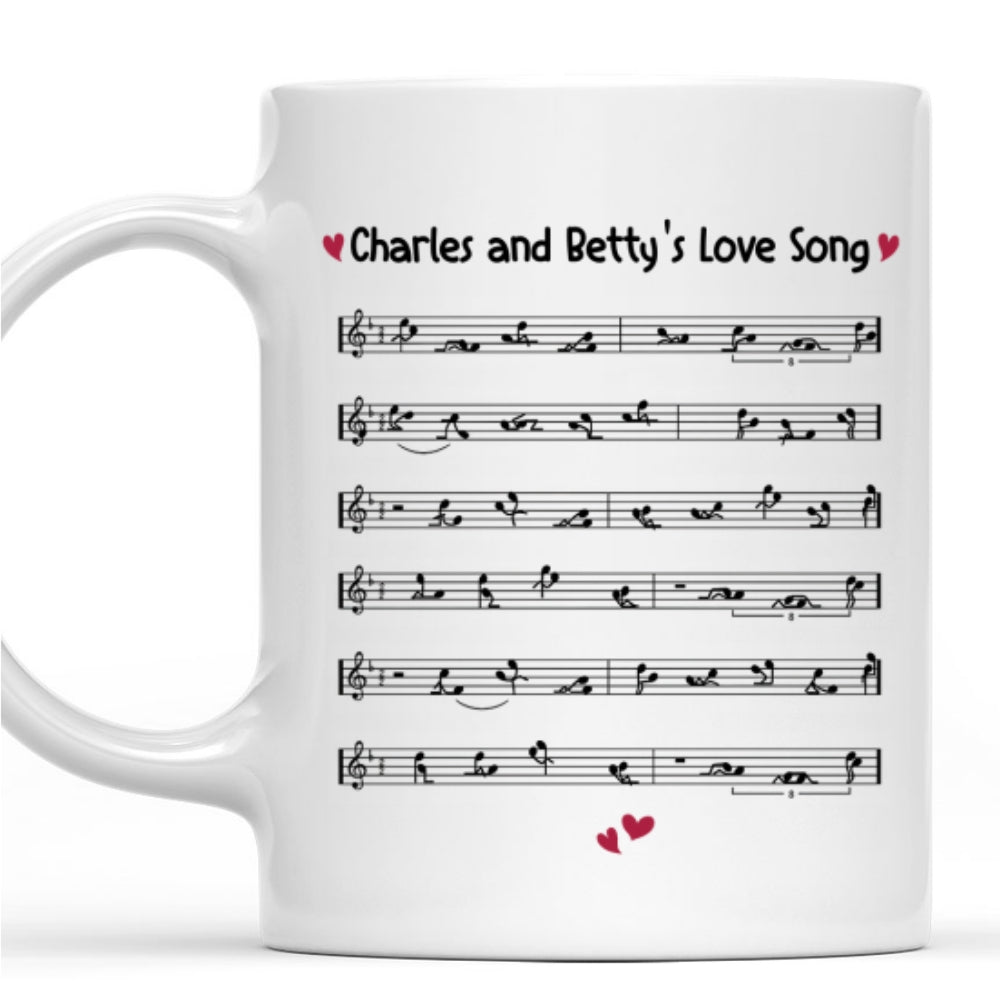 Custom Anniversary Keepsake Gifts For Couple • Our Love Song - Personalized Coffee Mug