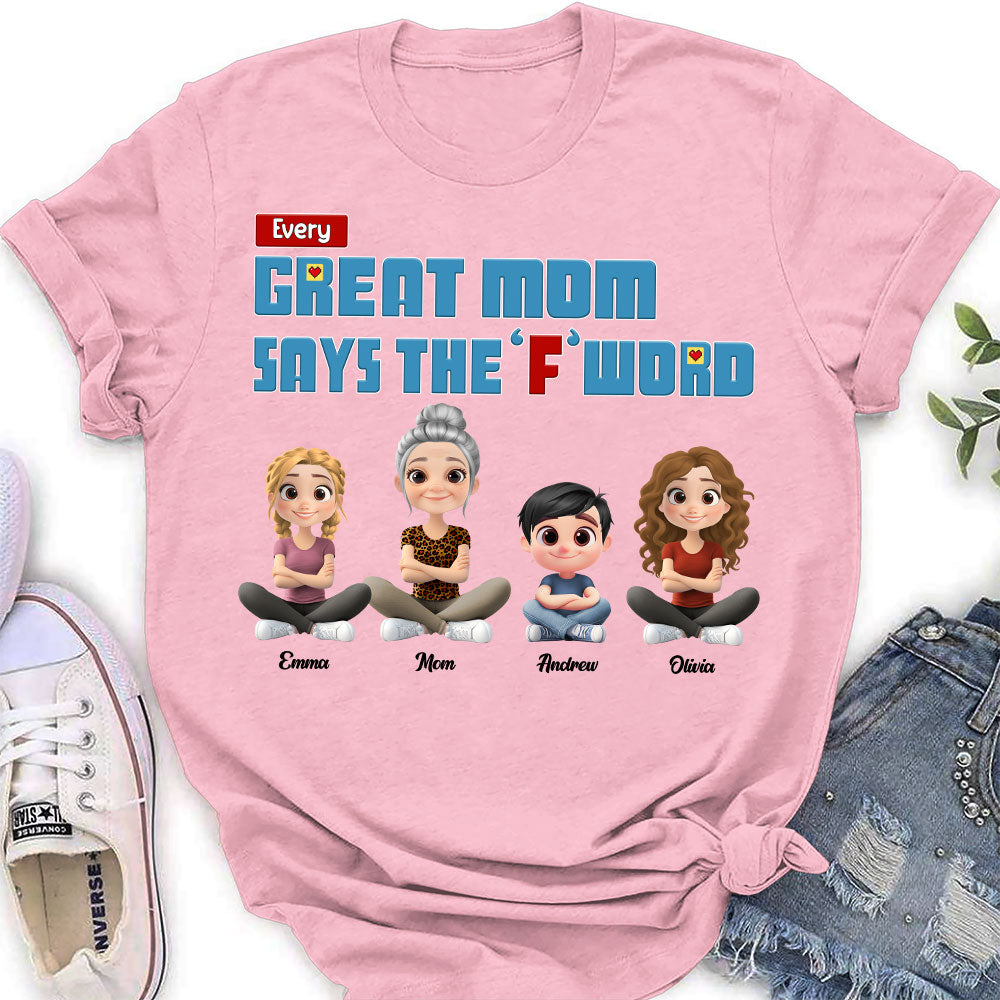 Custom Christmas Anniversary Keepsake Gifts For Wife • Every Great Mom Says F Word - Personalized Shirt