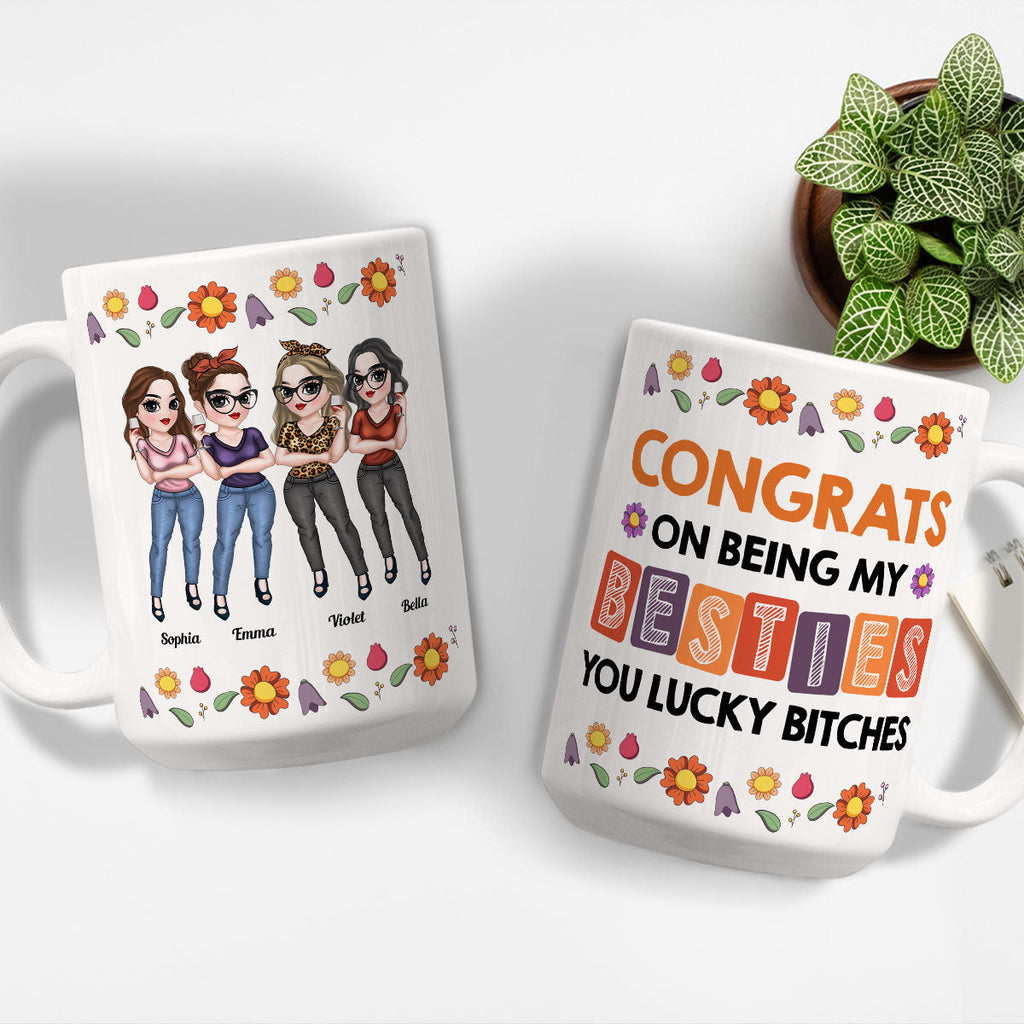 Custom Best Friend, Christmas & Birthday Friendship Keepsake Gift • Forever My Bestie - Personalized Coffee Mug