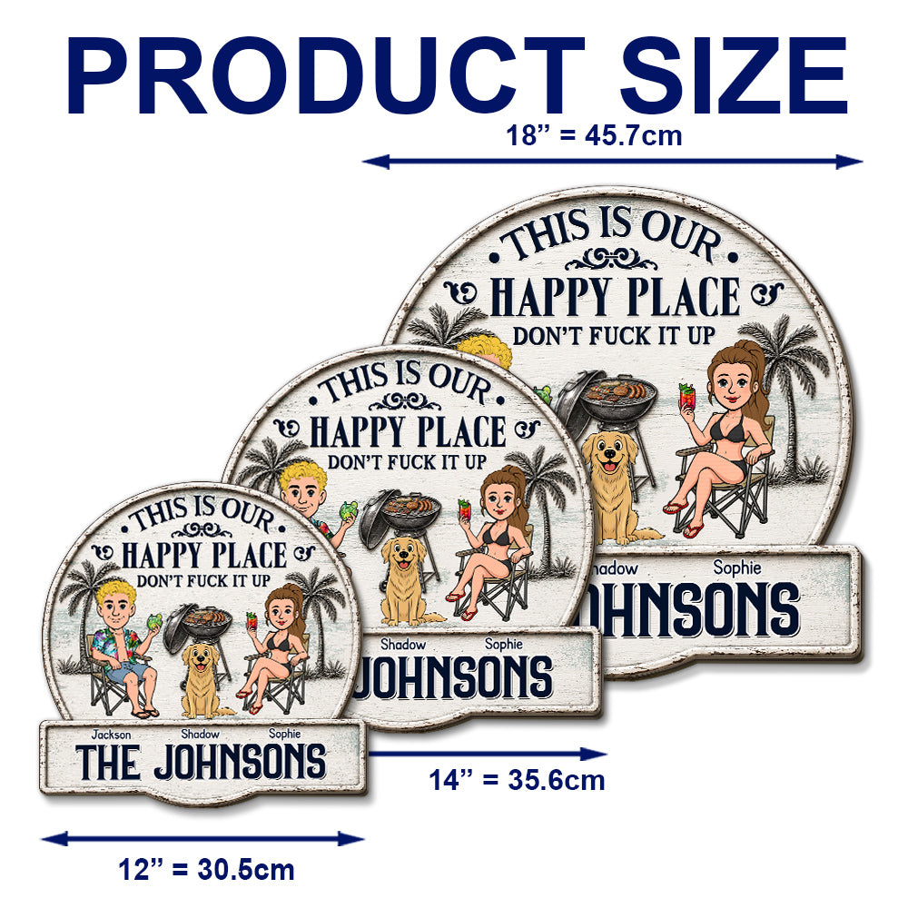 Custom Family Summer Backyard, Patio & Porch Decor • Patio Time Beats Everything - Personalized Wood Sign