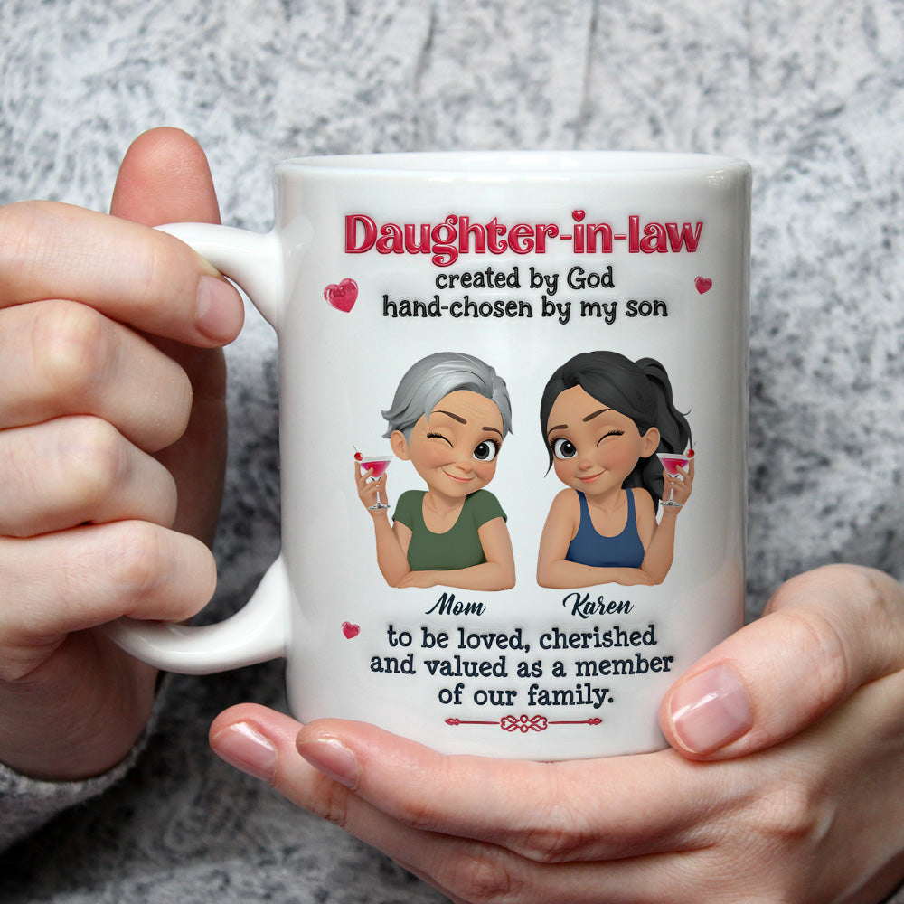 Custom Mother's Day Gift for Daughter • Forever Part Of Our Family - Personalized 3D Inflated Effect Mug