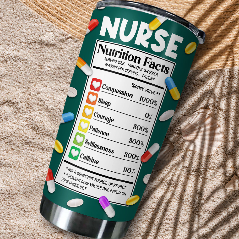 Nurse Nutrition Facts - Personalized Tumbler