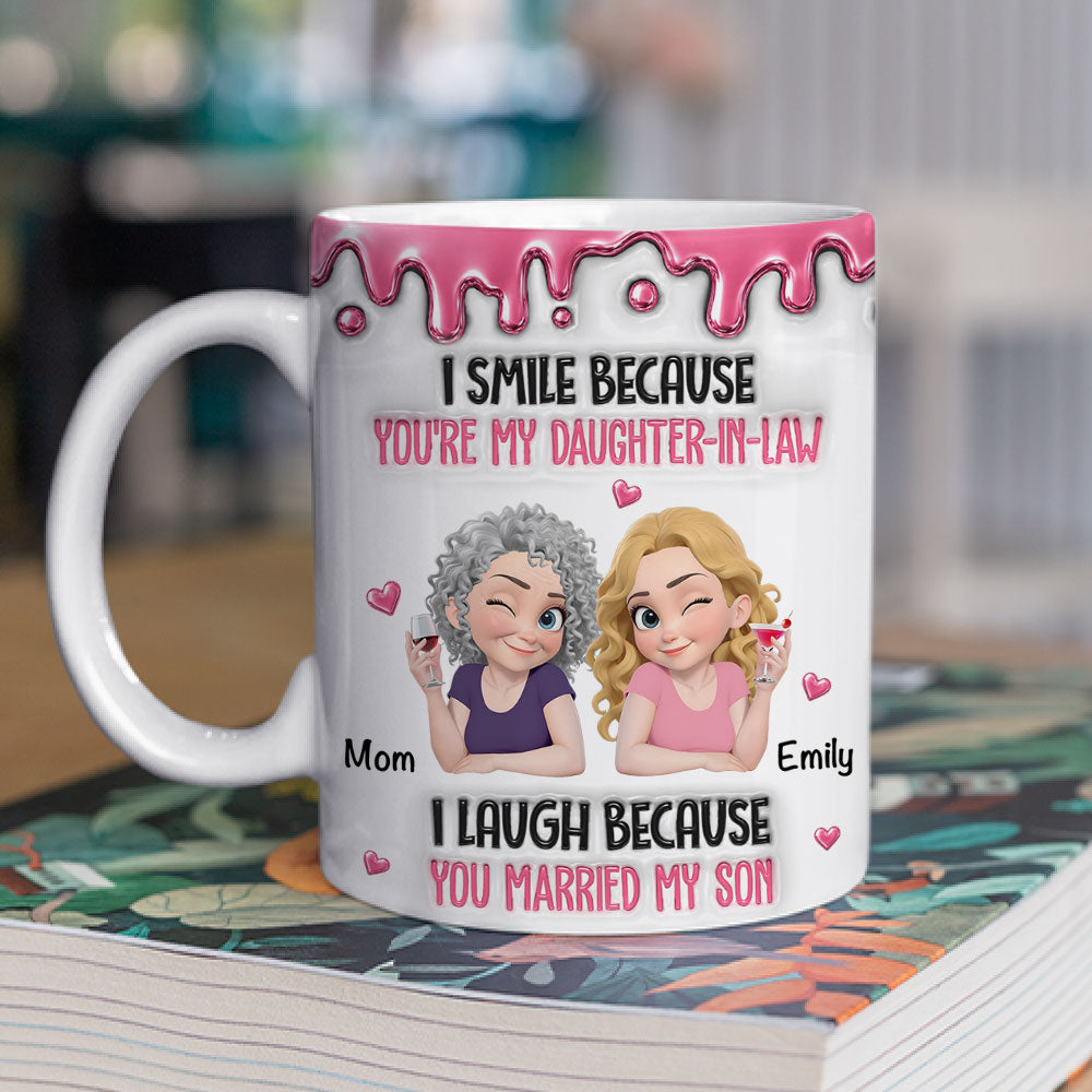 Custom Mother's Day Gift for Daughter • Officially Part Of Us - Personalized 3D Inflated Effect Mug