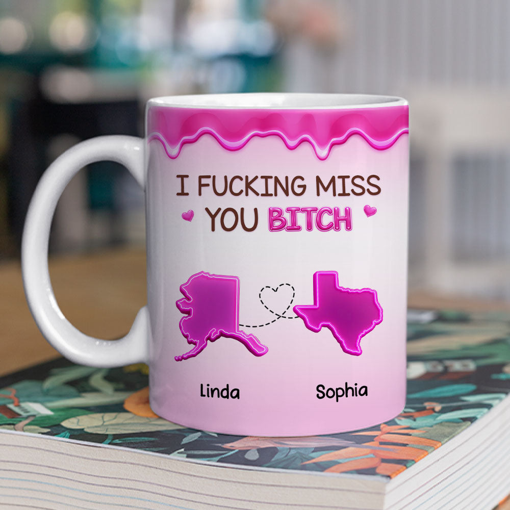 Custom Best Friend, Christmas & Birthday Friendship Keepsake Gift • Miss You - Personalized Coffee Mug