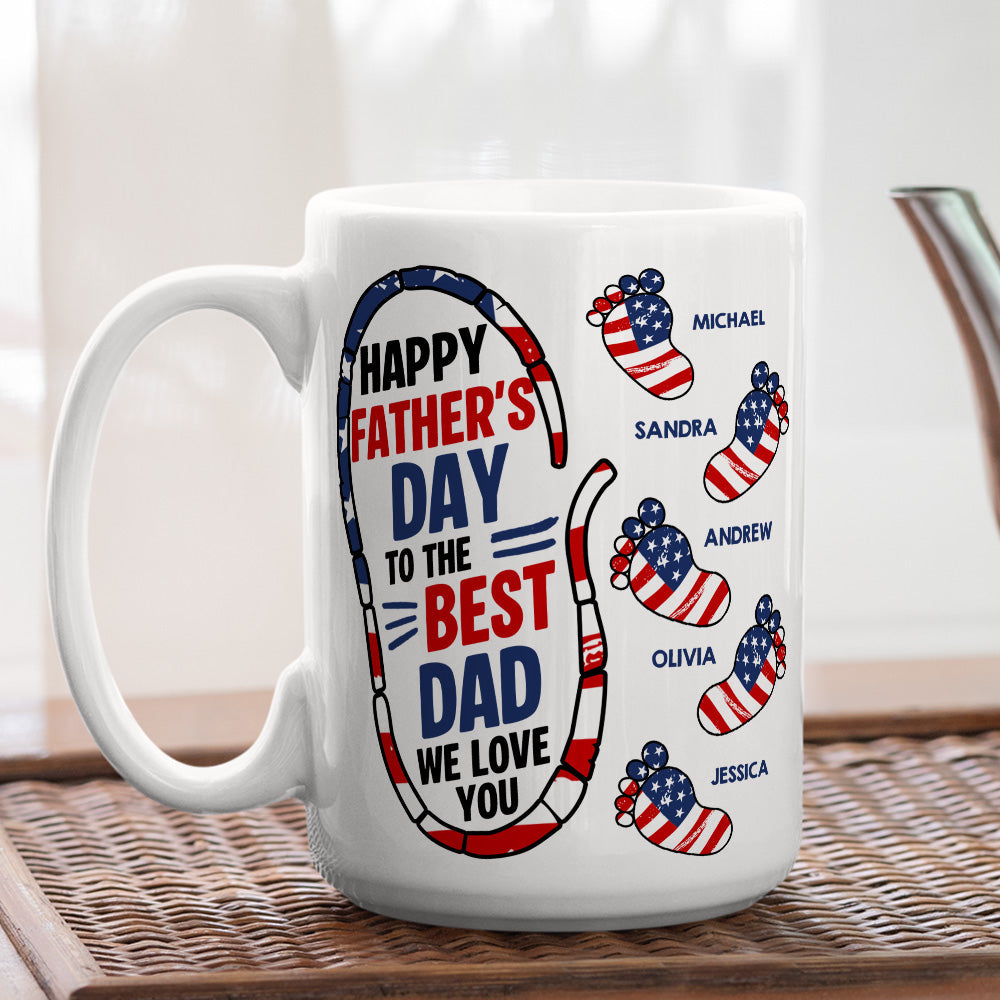 Custom Father's Day, Special Gift for Dad & Grandpa • Best Dad We Love You - Personalized Coffee Mug