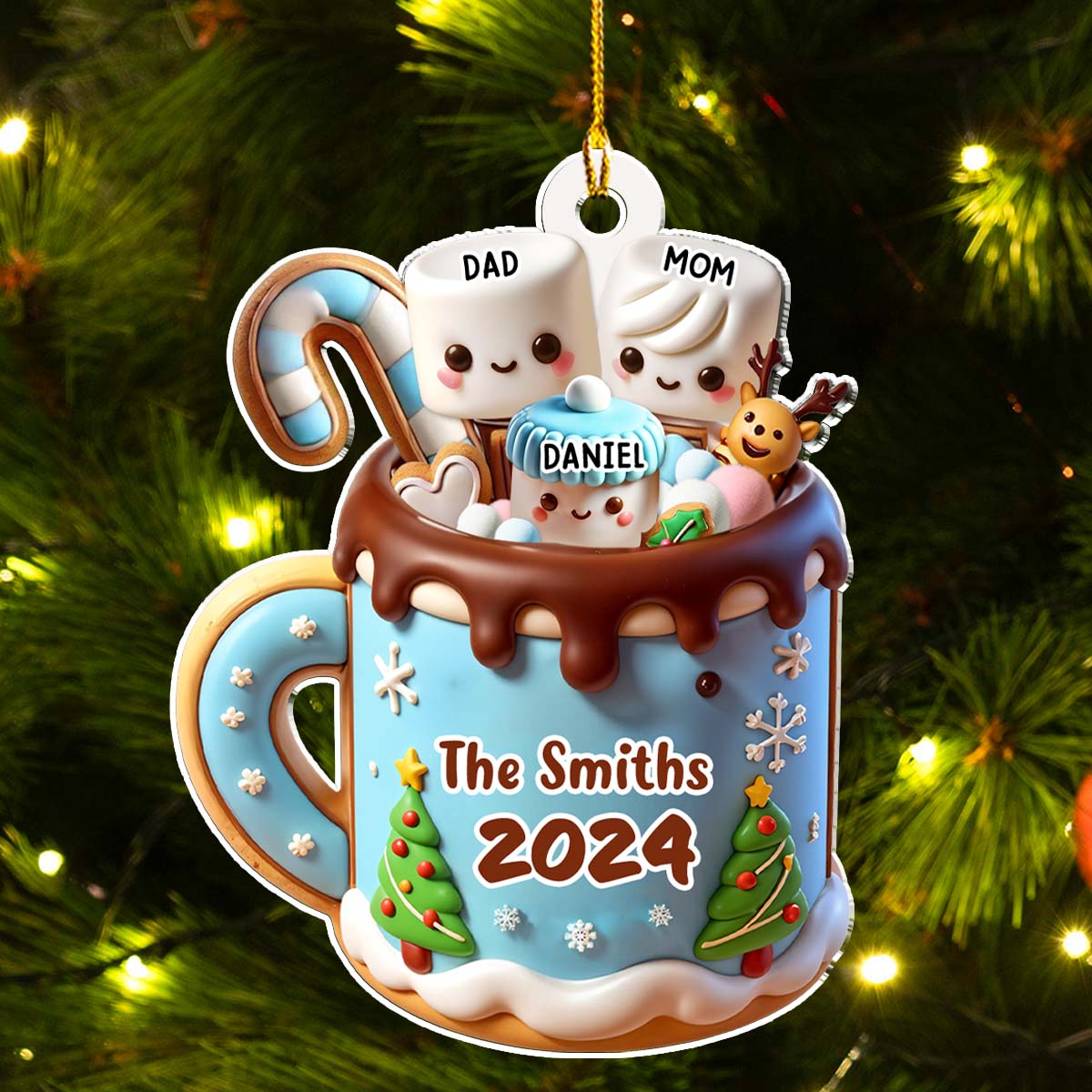 Custom Family Ornament, Christmas Gift for Family Members •  Funny Family - Personalized Acrylic Ornament