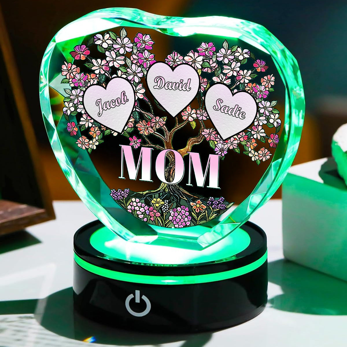 Nana Is The Best - Personalized Crystal Led Light