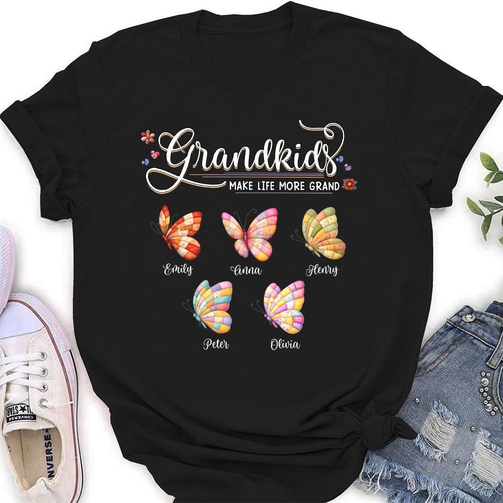 Custom Mother's Day Gift for Mom & Grandma • Grandma Butterflies - Personalized Shirt