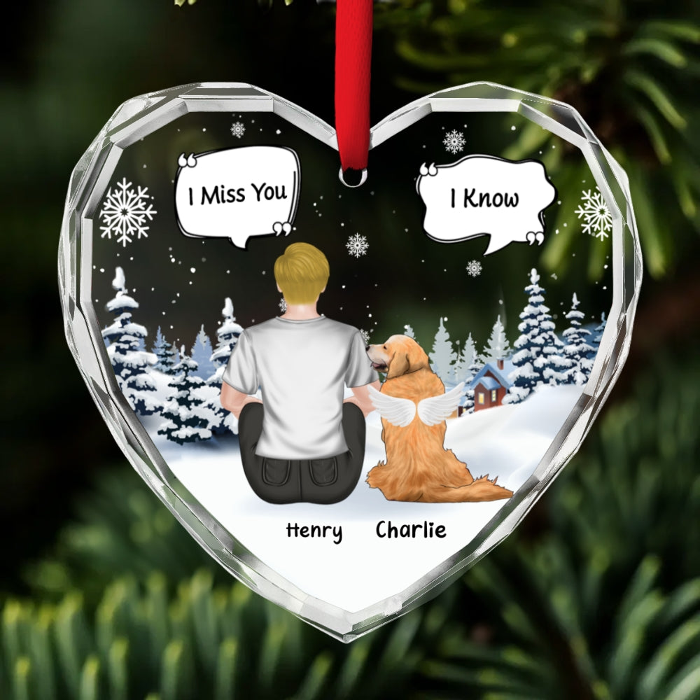 Custom Keepsake Christmas Ornament •  Missing You Every Season - Personalized Glass Ornament