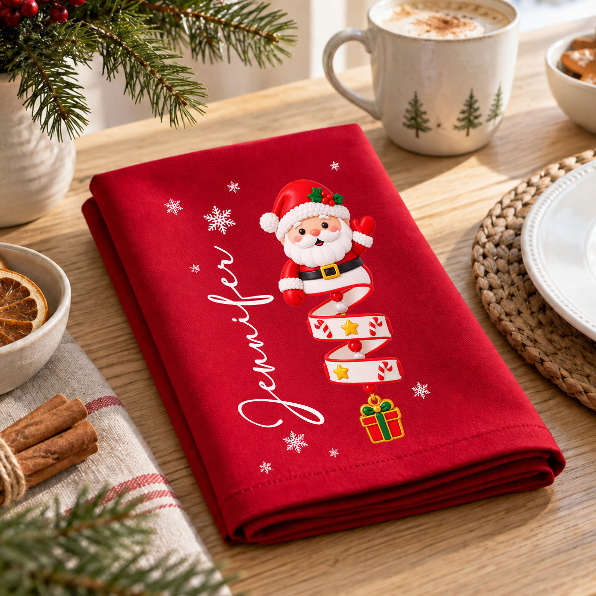 Our Party Christmas - Personalized Napkin
