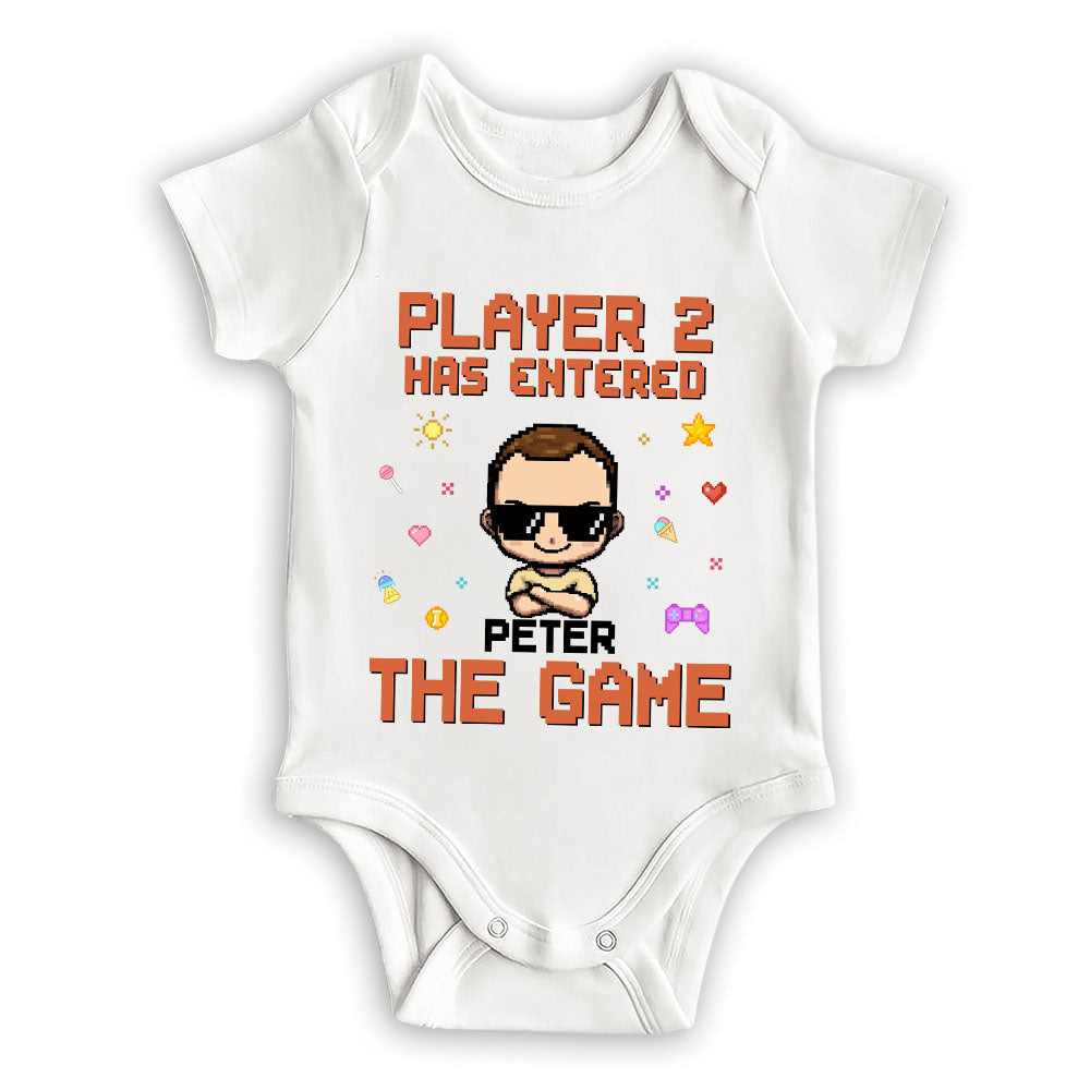 Custom First Father's Day, Christmas Gift for New Dad • Leveled Up - Personalized T-shirt And Onesie