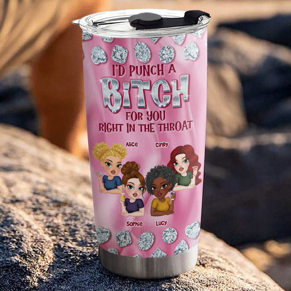 Custom Christmas Birthday Gifts For Best Friend • Besties Forever Gemstones - Personalized Tumbler