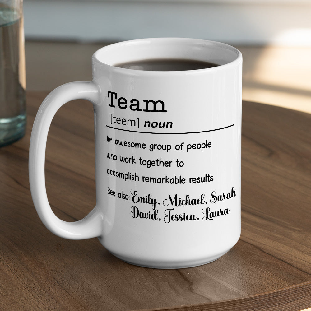 Custom Coworker, Christmas & Birthday Team Appreciation Gift • Success Begins With Working Together - Personalized Coffee Mug