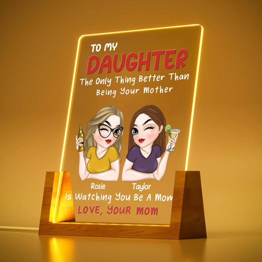Custom Mother's Day Gifts for Daughter & Mom • Lovely Daughter - Personalized Night Light