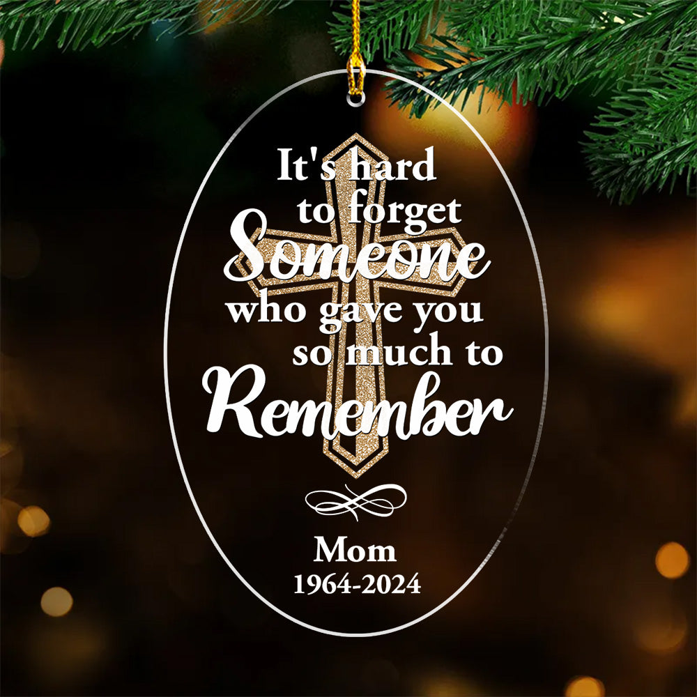 Custom Memorial Christmas Ornament, Sympathy Keepsake •  Love In Heaven - Personalized Acrylic Ornament