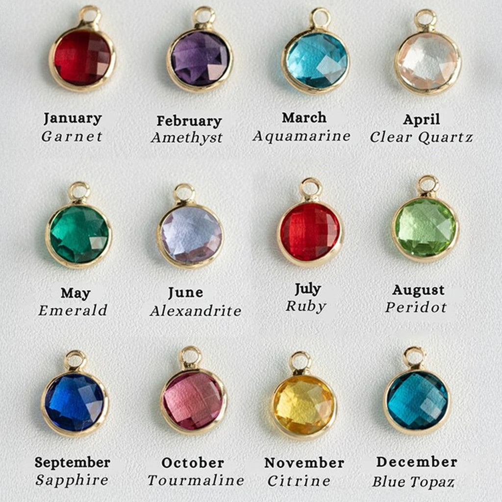 Name Circle Flower - Personalized Birthstone Necklace