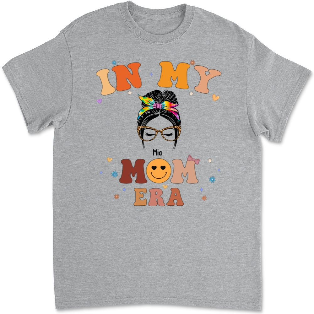 Custom Christmas & Birthday Gift for Mom, Grandma • In My Mom Era - Personalized T-shirt And Onesie