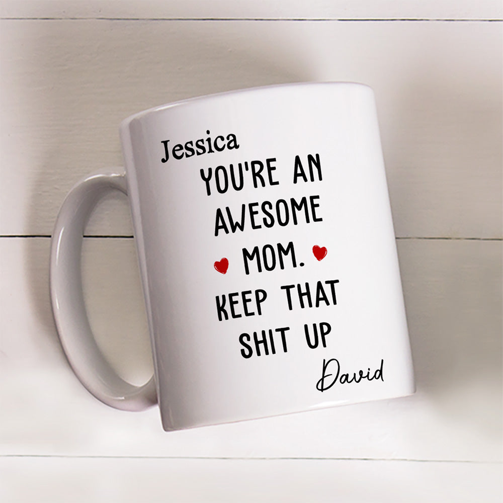 Custom Mother's Day Gift for Mom & Grandma • Amazing Mom Keep The Vibe - Personalized Coffee Mug