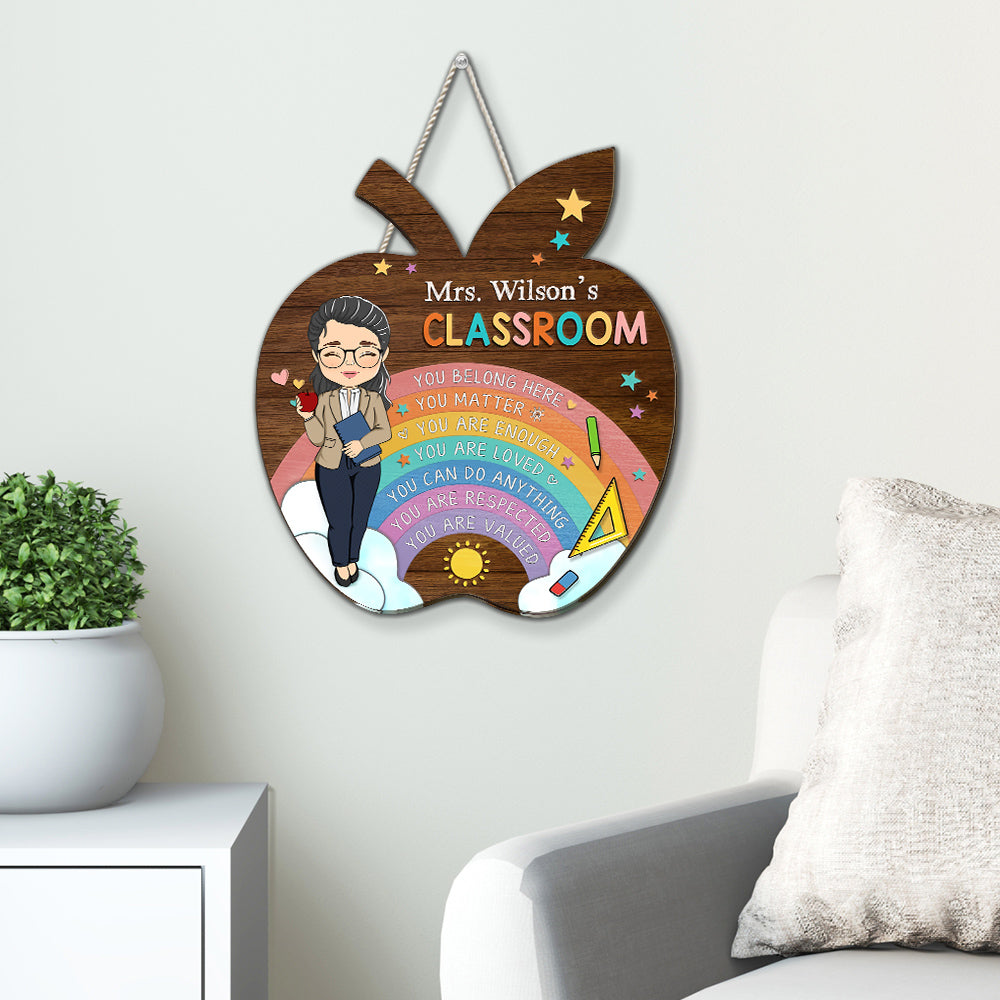 Custom Home & Wall Decor, Birthday & Christmas Gift • You Belong Here - Personalized Wood Sign