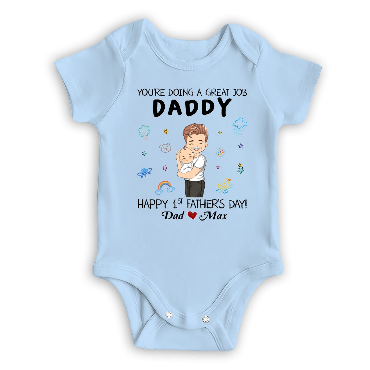 I Am Lucky - Personalized Baby Onesie