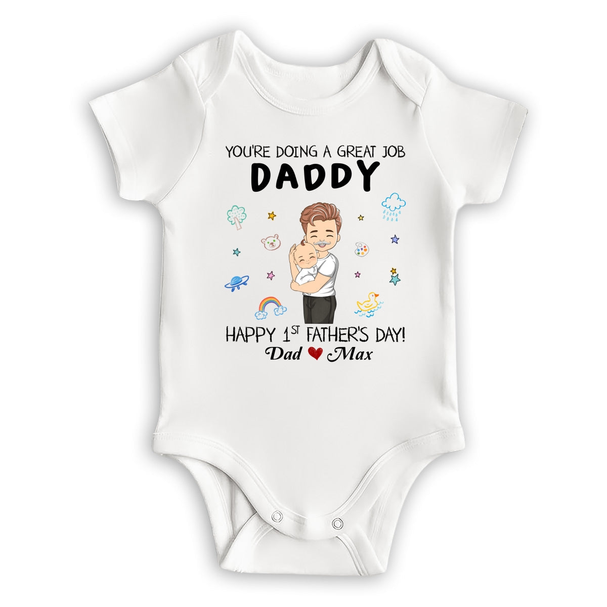 I Am Lucky - Personalized Baby Onesie
